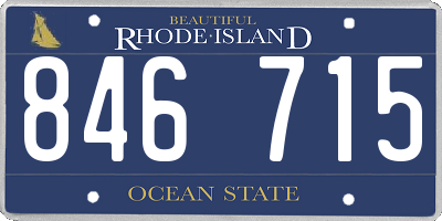 RI license plate 846715
