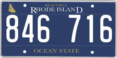RI license plate 846716