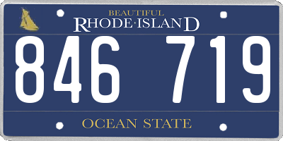 RI license plate 846719