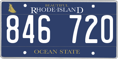 RI license plate 846720