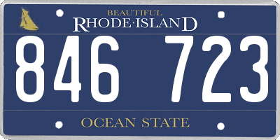 RI license plate 846723
