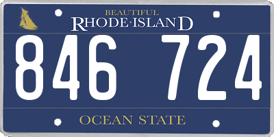RI license plate 846724