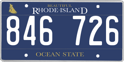 RI license plate 846726