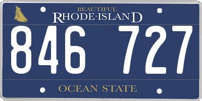 RI license plate 846727