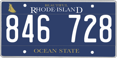 RI license plate 846728