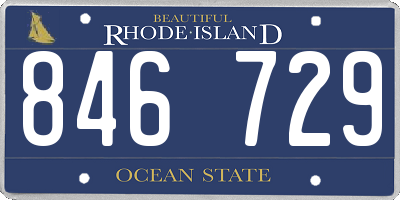 RI license plate 846729