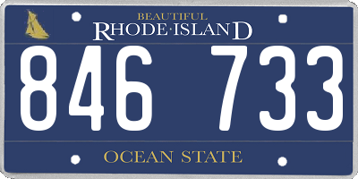 RI license plate 846733