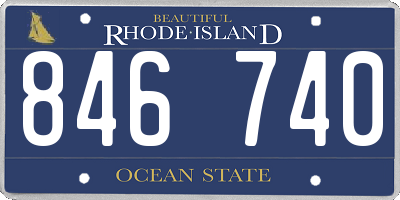 RI license plate 846740