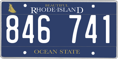 RI license plate 846741