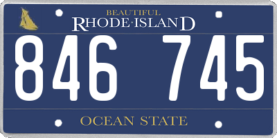 RI license plate 846745