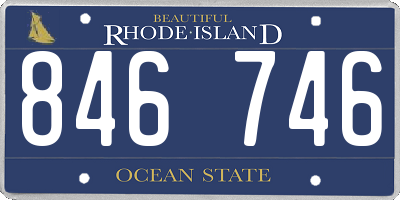 RI license plate 846746