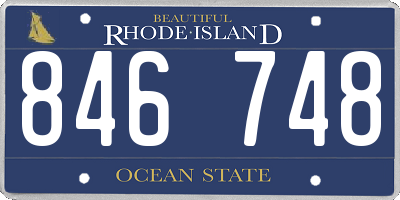 RI license plate 846748