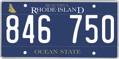 RI license plate 846750