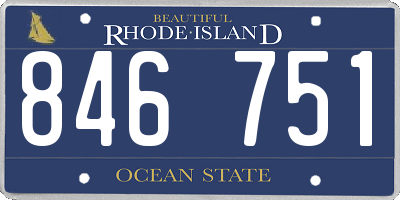 RI license plate 846751