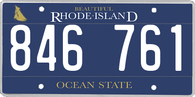 RI license plate 846761
