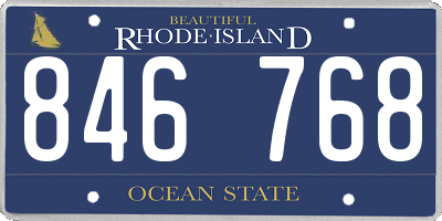 RI license plate 846768