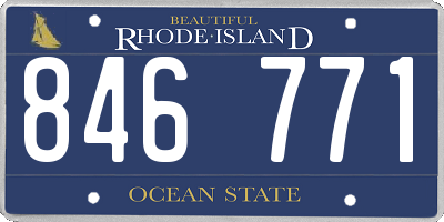 RI license plate 846771