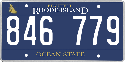 RI license plate 846779