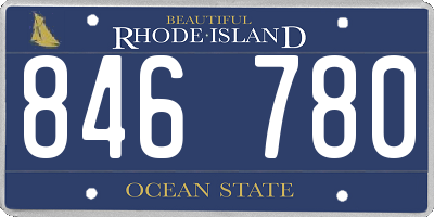 RI license plate 846780