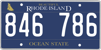 RI license plate 846786
