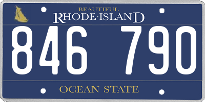RI license plate 846790