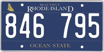 RI license plate 846795
