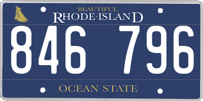 RI license plate 846796