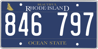 RI license plate 846797