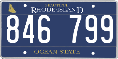 RI license plate 846799