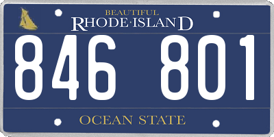RI license plate 846801