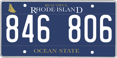 RI license plate 846806