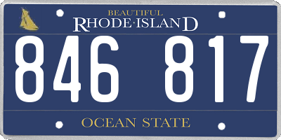 RI license plate 846817
