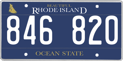 RI license plate 846820