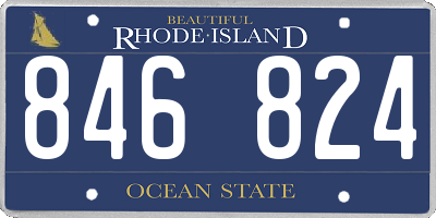 RI license plate 846824