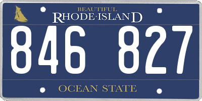 RI license plate 846827