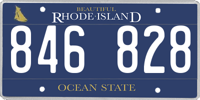 RI license plate 846828