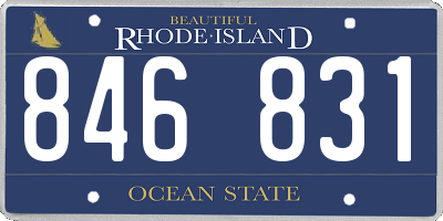 RI license plate 846831