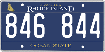 RI license plate 846844