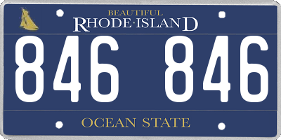 RI license plate 846846