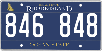RI license plate 846848