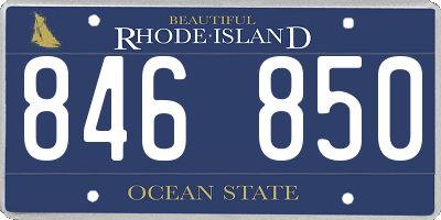 RI license plate 846850