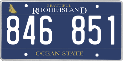RI license plate 846851