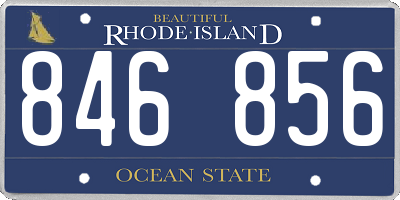 RI license plate 846856