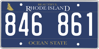 RI license plate 846861