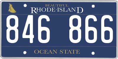 RI license plate 846866