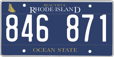 RI license plate 846871