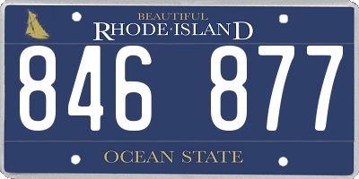 RI license plate 846877