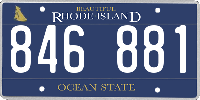 RI license plate 846881
