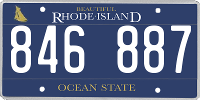 RI license plate 846887