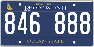RI license plate 846888